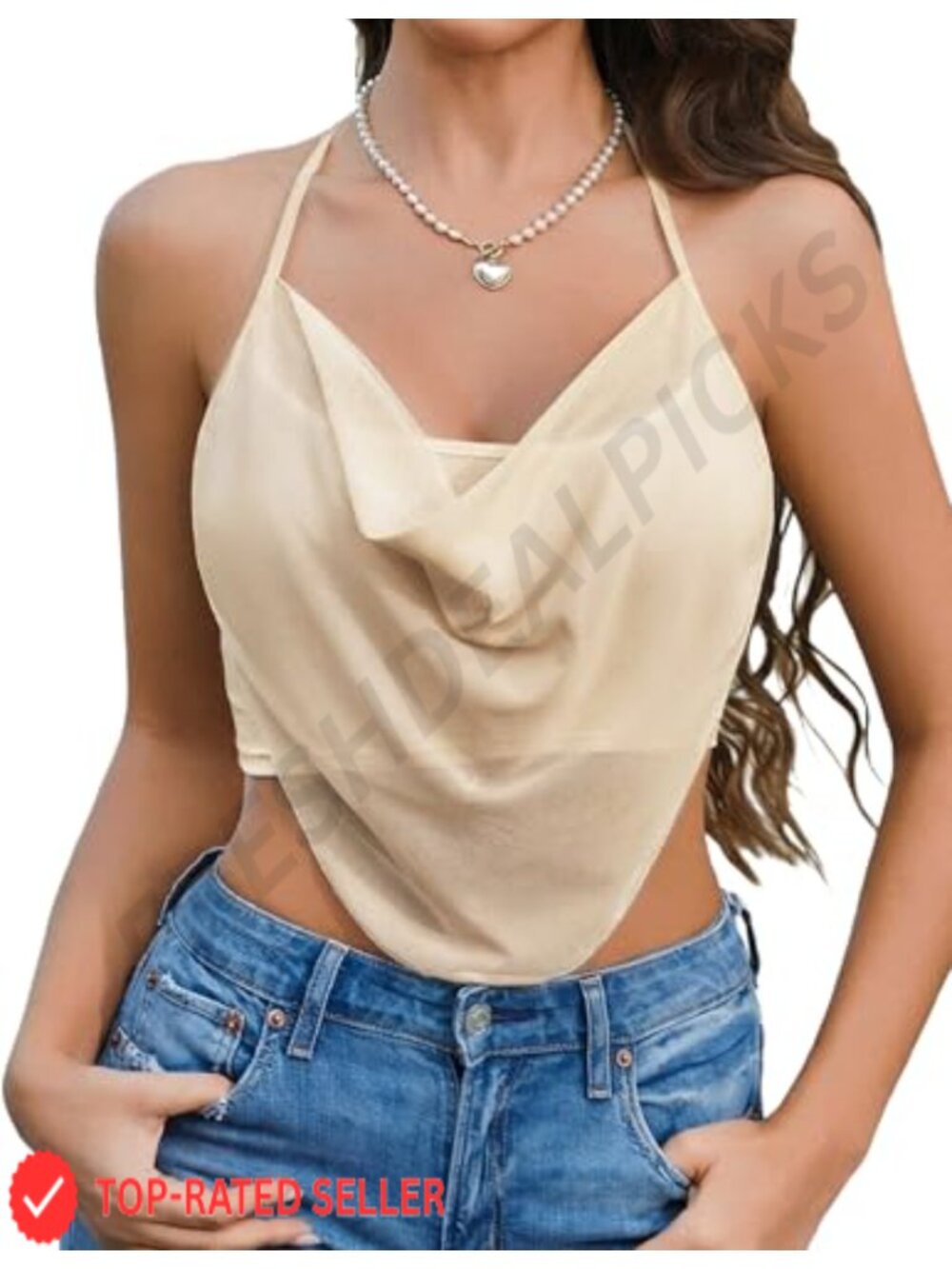 Mesh Halter Cowl Neck Camisole Top Backless Going Out Cami